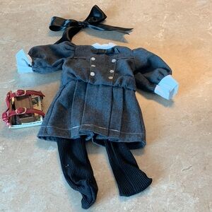 American Girl Charcoal Outfit with Black Ribbon